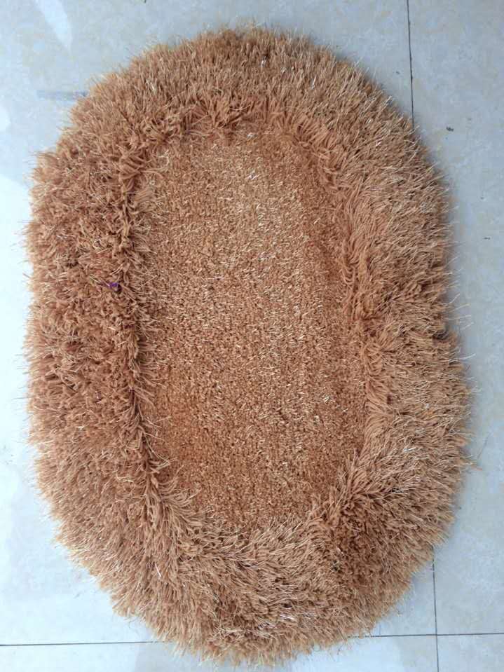 New best-selling rectangular/oval long-haired three-dimensional bedside floor mat, living room coffee table, thickened elastic filament carpet floor mat, 40*60cm details Picture