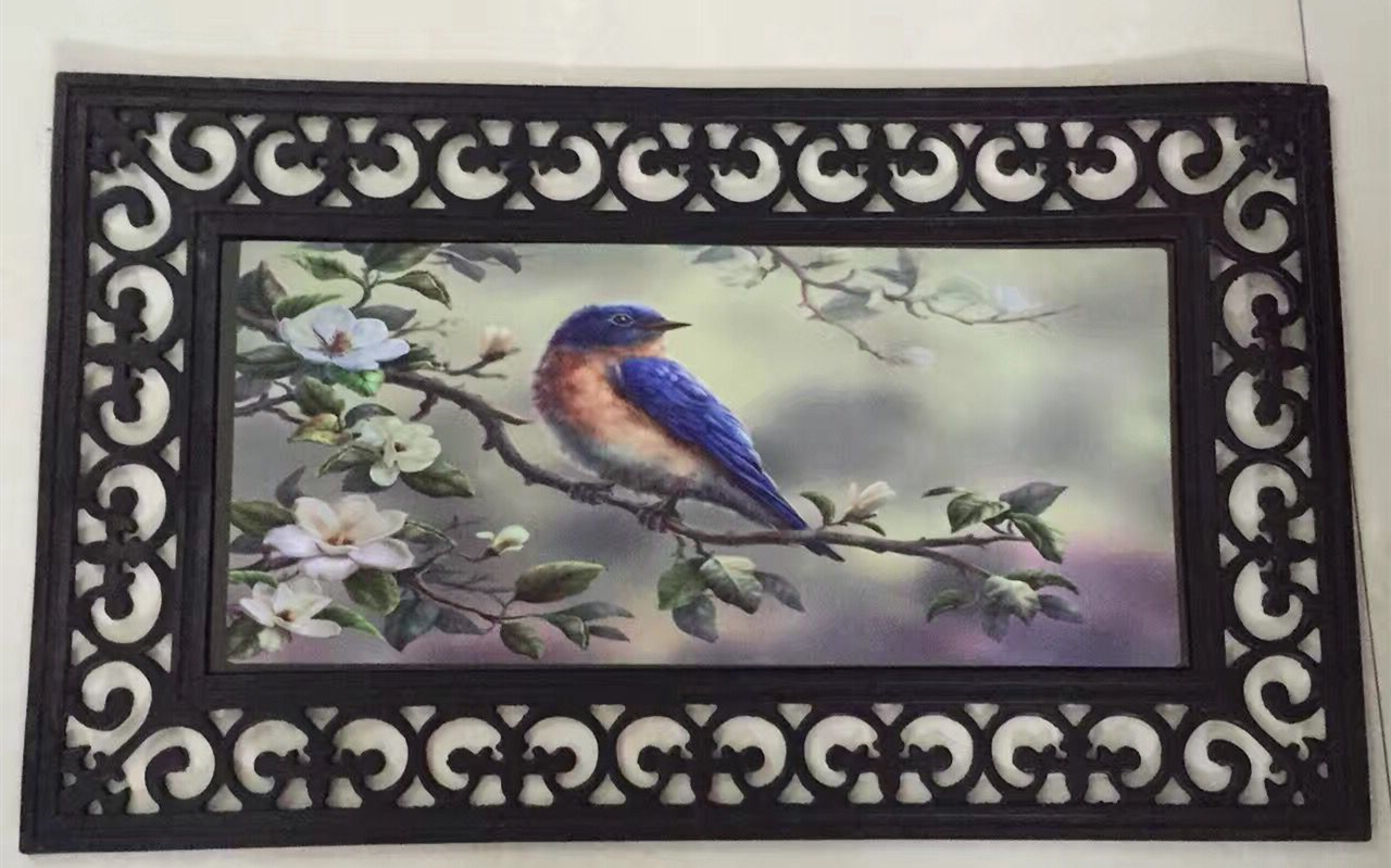 45*75 rubber printed floor mat, anti-slip door mat, foot mat, household floor mat, rubber mat details Picture