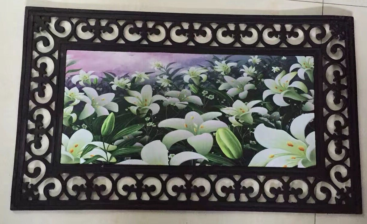 45*75 rubber printed floor mat, anti-slip door mat, foot mat, household floor mat, rubber mat Specification drawing