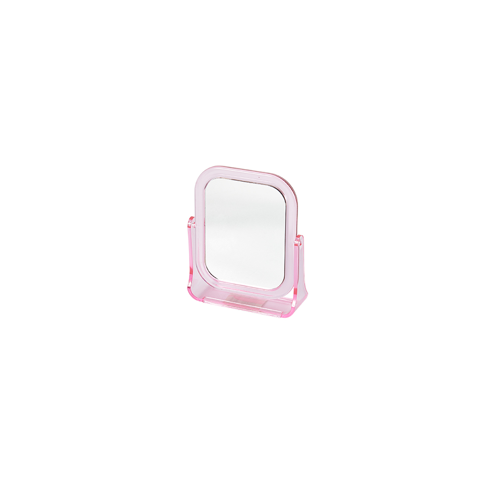 Creative and cute square double face make-up mirror platform type 360 degree flip portable student mirror