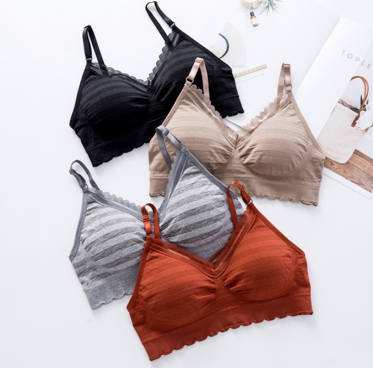 Sporty and casual chest wrap, detachable chest pad, no steel ring, seamless underwear, gathering, beautiful back, strappy vest