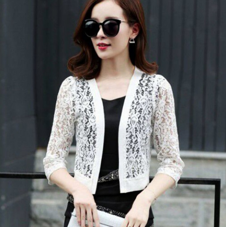 小披肩短款蕾丝外套百搭短款蕾丝披肩开衫防晒衣