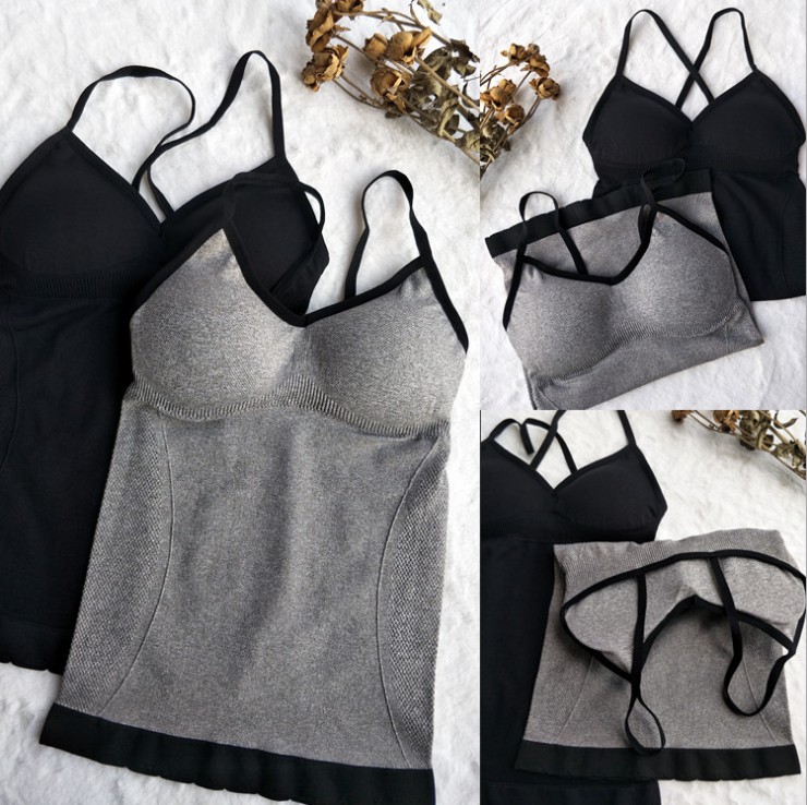 Cross vest The same V-neck cross back top top top long inside strap outside the vest