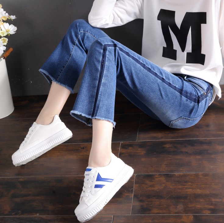 New women's jeans Korean version of women's nine-minute flare pants women slim jeans women