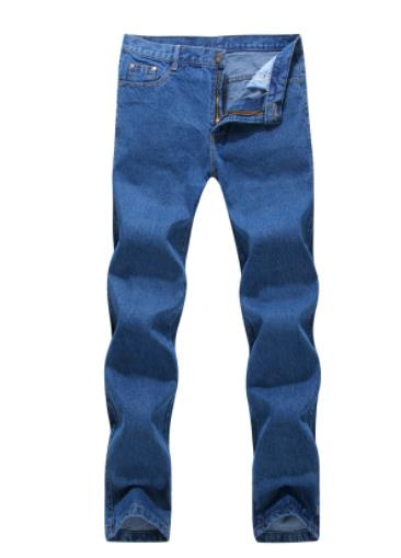 an-dk five-pocket durable straight-leg large size casual work men's jeans factory direct sales Application Scenario