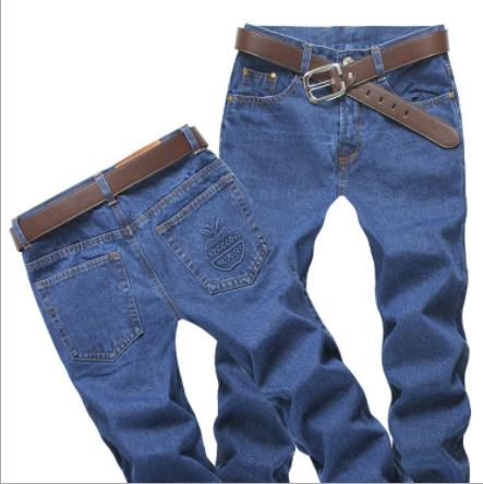 an-dk five-pocket durable straight-leg large size casual work men's jeans factory direct sales