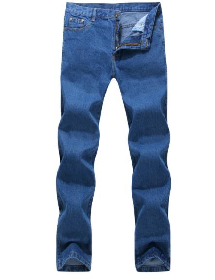 an-dk five-pocket durable straight-leg large size casual work men's jeans factory direct sales details Picture