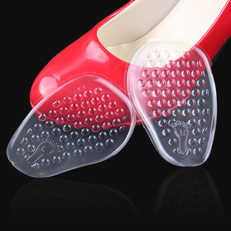 PU sticky transparent silicone forefoot pad, dot massage forefoot pad, comfortable and anti-slip forefoot pad, adjustable shoe size