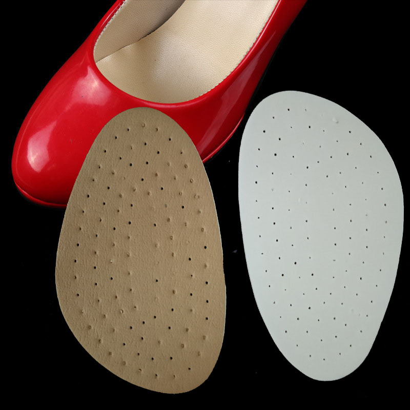 2mm white latex beige leather perforated front paw pad, comfortable and breathable half pad, spring and summer leather half size pad