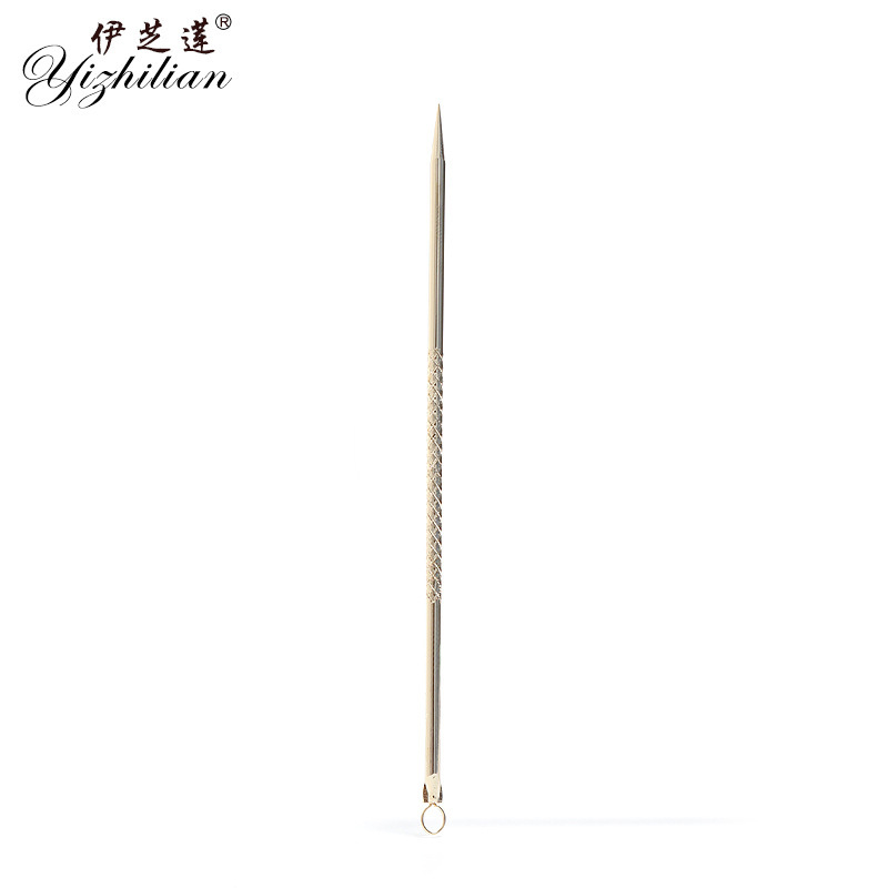 Ezhilian stainless steel Double End Acne Needle New Rose Gold Beauty needle acne blackhead cleanser 8089 details Picture