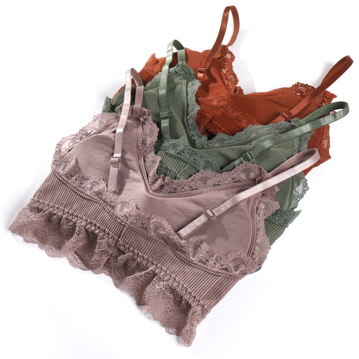 Seamless halter lace undergarment without steel rings, strapless anti-glare base vest, adjustable chest wrap for women Specification image