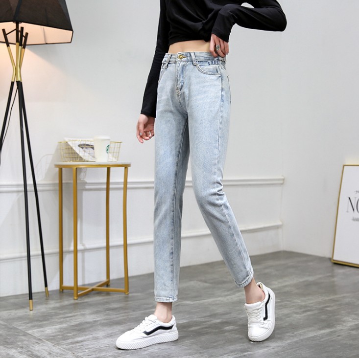 New spring casual jeans, Korean-style blue jeans for women details Picture