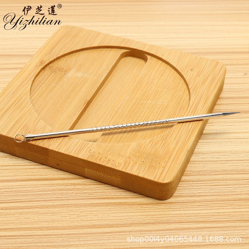 Ezhilian stainless steel Double End Acne Needle New Rose Gold Beauty needle acne blackhead cleanser 8089 full figure