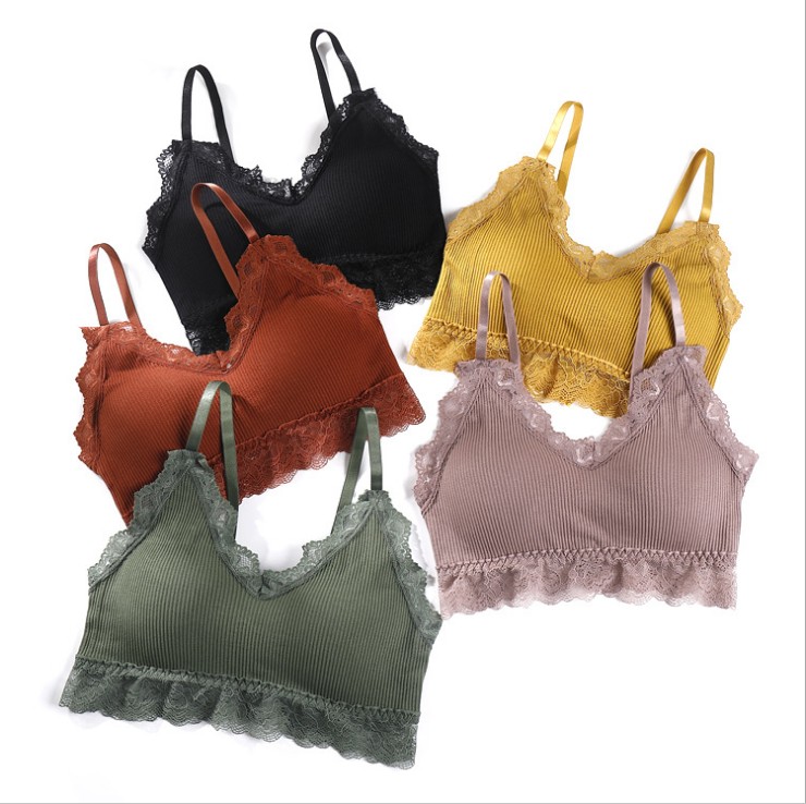 Seamless halter lace undergarment without steel rings, strapless anti-glare base vest, adjustable chest wrap for women