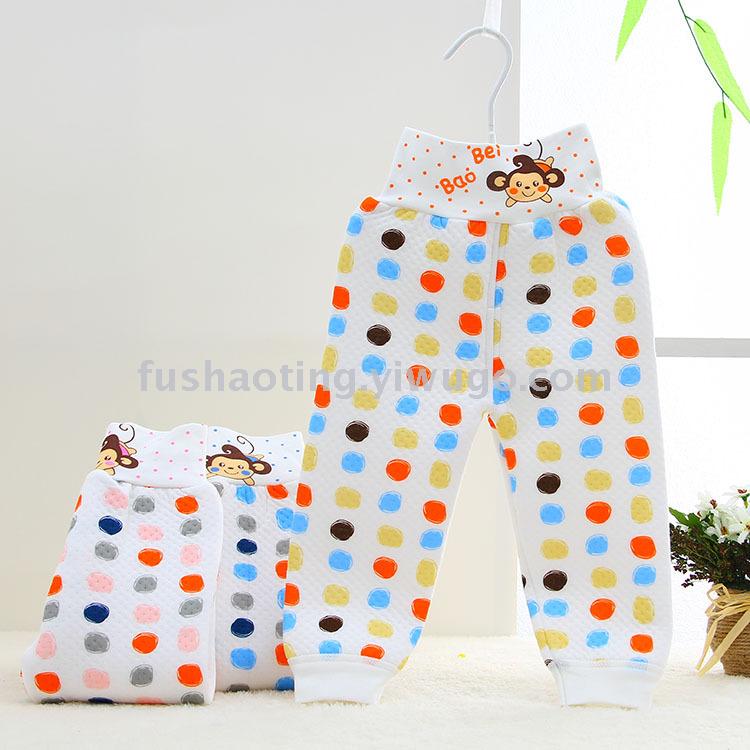 Baby crotch clip cotton thermal insulation dual high-waist pants for boys and girls baby belly protection pants retail a substitute hair thumbnail