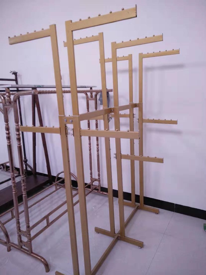 Clothing display rack six arm display rack double layer