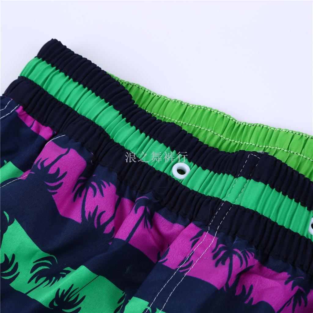 Men's Striped Beach Pants Europe And The United States Loose Quick Drying Beach Pants Plus Size Beach Shorts Seaside Casual Specification drawing