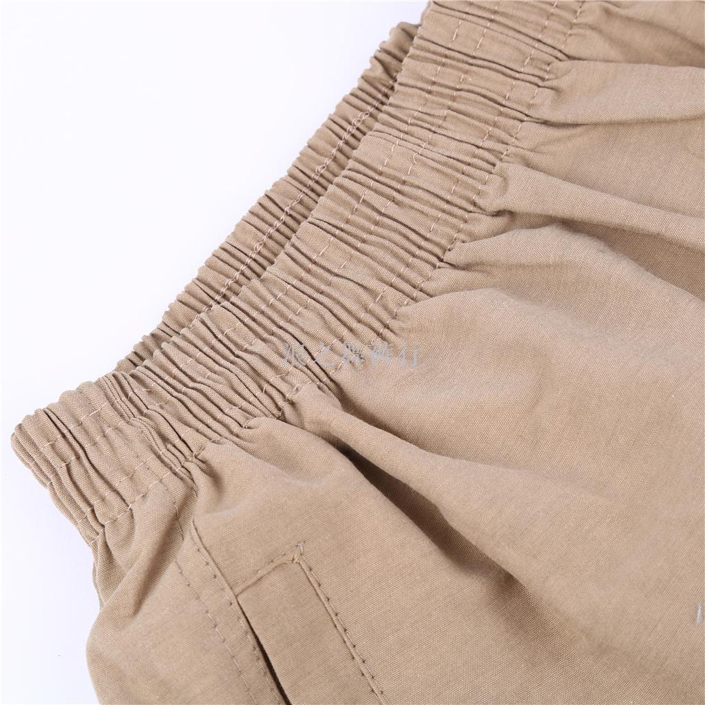 Shorts Men's Quarter Pants 2019 Cotton Hemp Pants Thin Straight Shorts For Summer Men details Picture