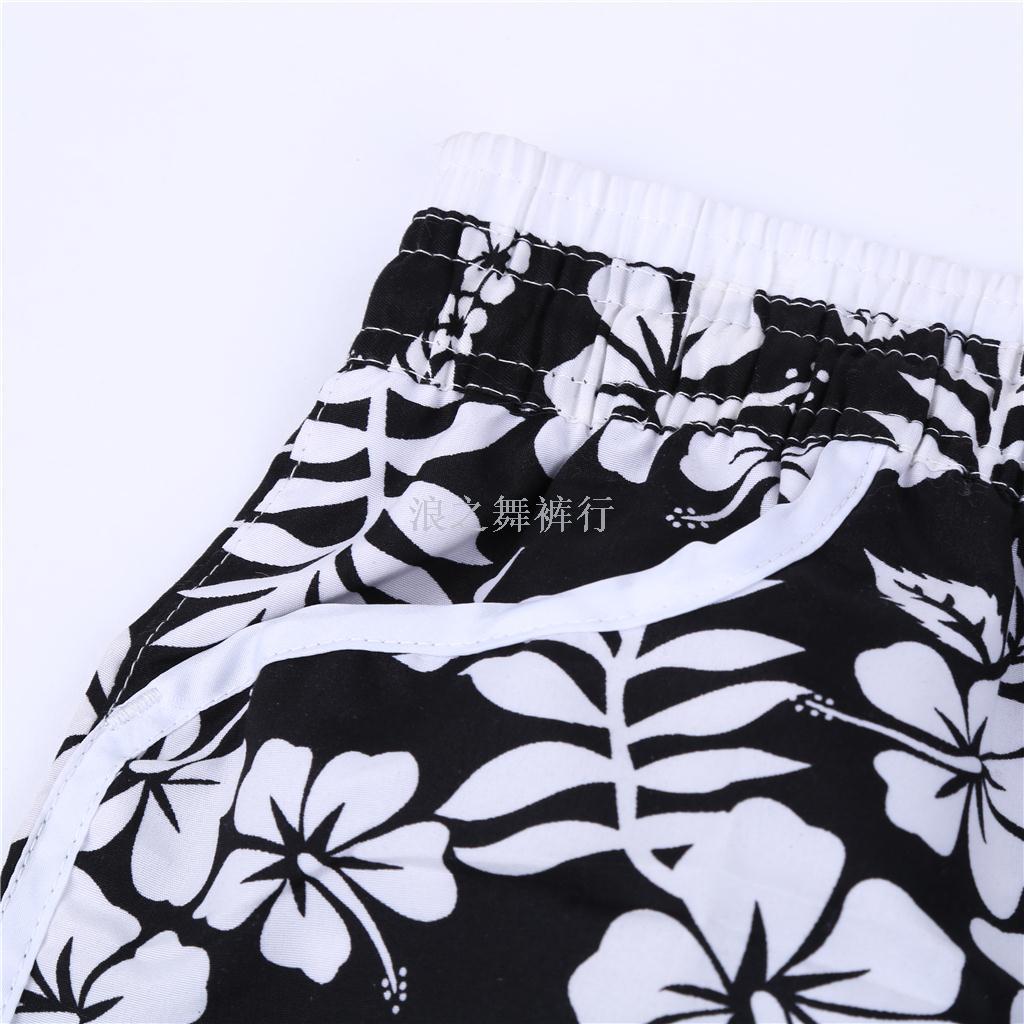 Bay Hot Selling New Floral Print Hot Pants/Europe And The United States Amazon Express Wish Explosive Beach Specification drawing