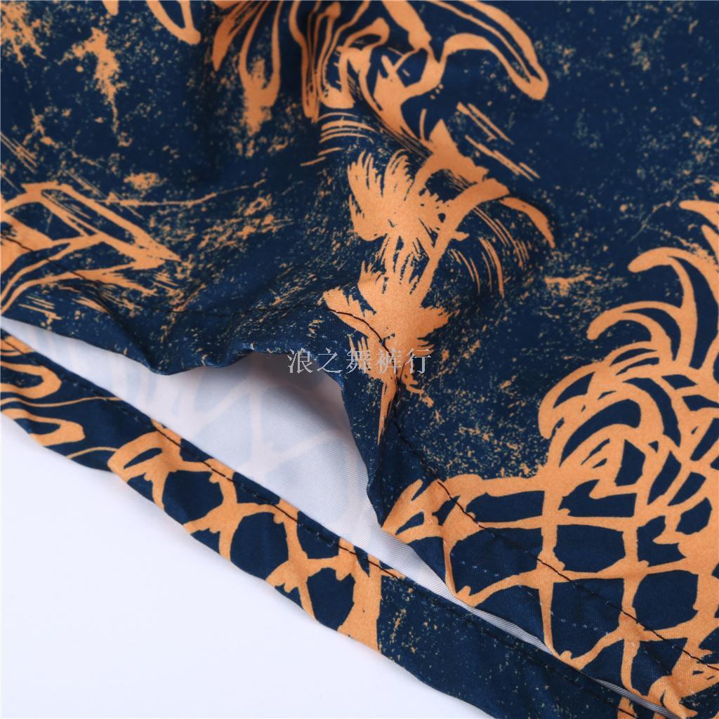 Summer Clothes New Fashion Linen Casual Loose Comfortable Shorts Personality Printed Beach Quarter Pants Hipster Men Plus Size details Picture
