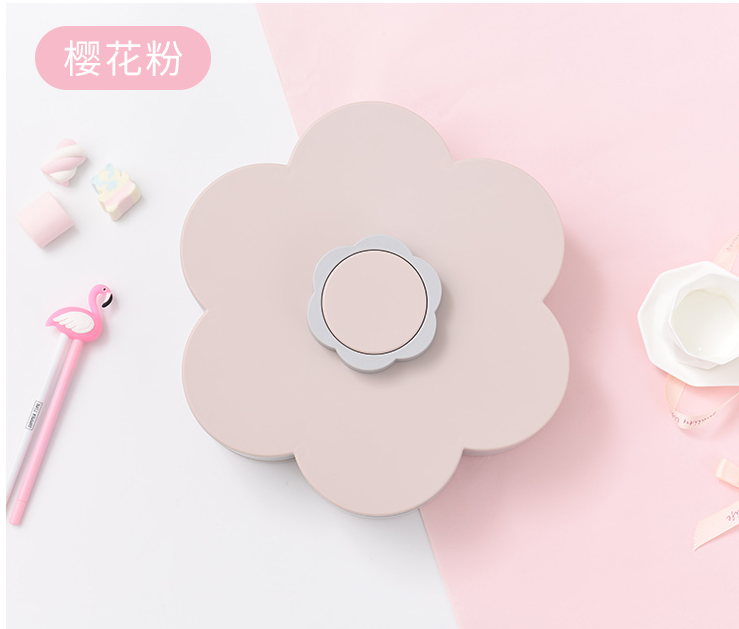 果盘 六花瓣旋转干果盒糖果盘家用现代分格坚果盒盘产品图