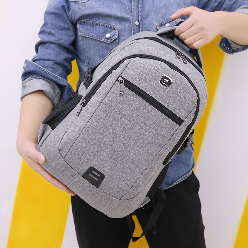 Fashionable student schoolbags for men and women, Korean-style casual travel bags, multi-functional charging backpacks details Picture