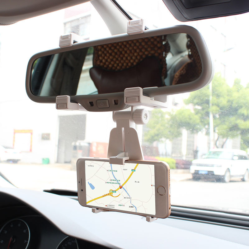 车载后视镜手机支架导航支架可调节伸缩手机架细节图