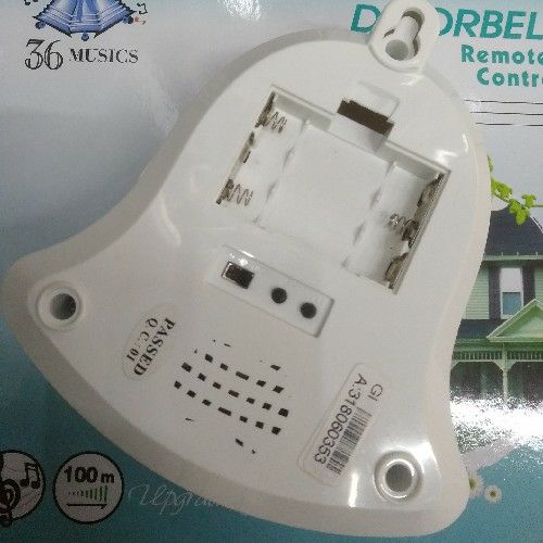 门铃  无线门铃36和旋音带音量，可调节无线门铃距离100米产品图