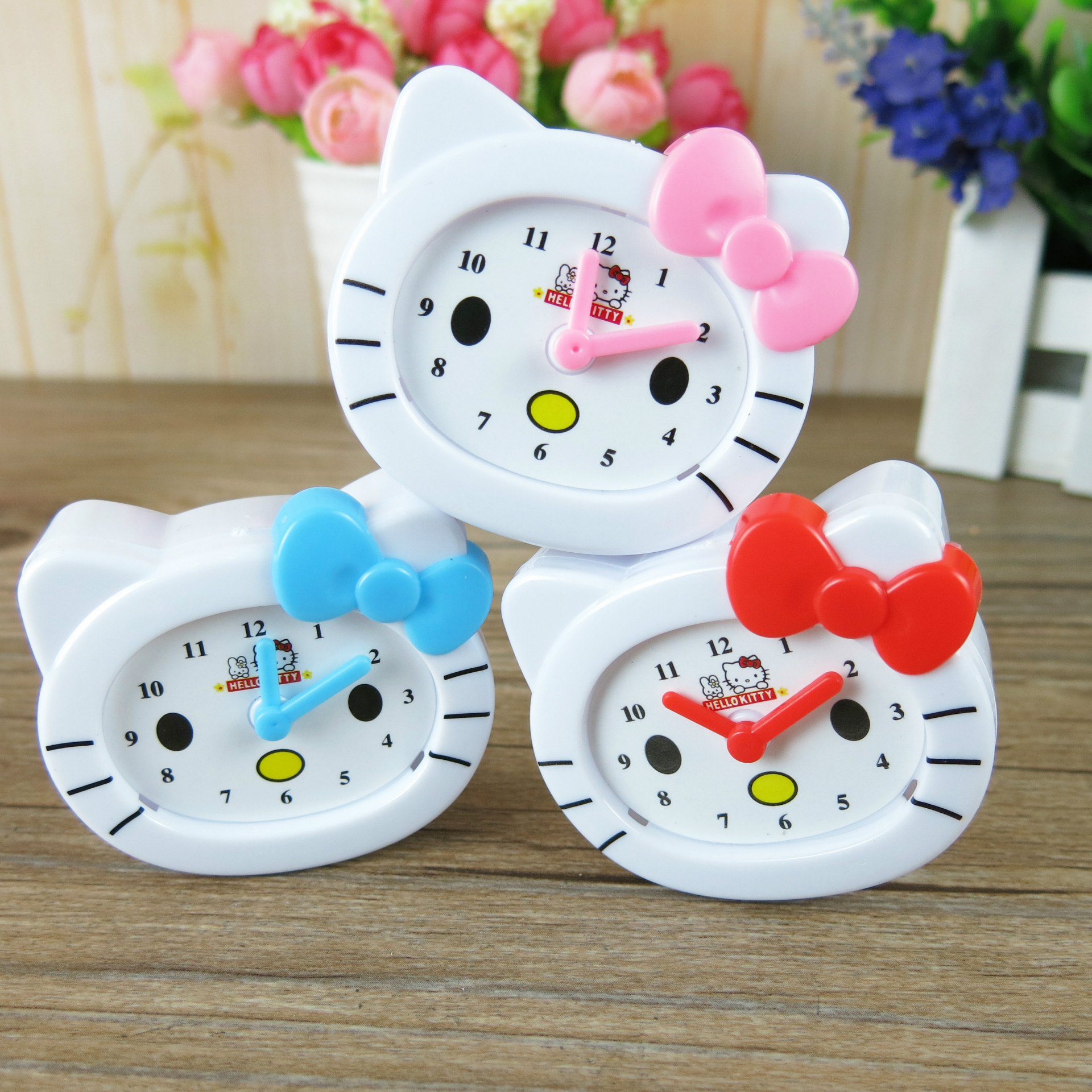 Yingqiang 673 creative double-hole pencil sharpener hellokitty cartoon clock modeling pencil sharpener manufacturers direct thumbnail