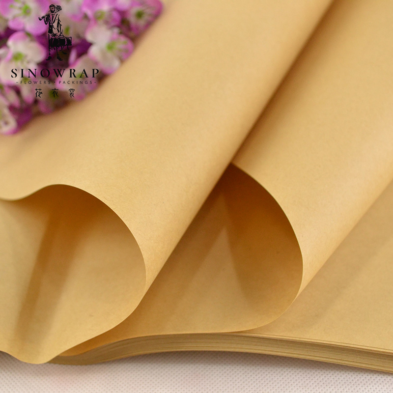 厂家直销复古牛皮纸 花束礼品包装纸 书皮纸背景纸 纯色 现货产品图