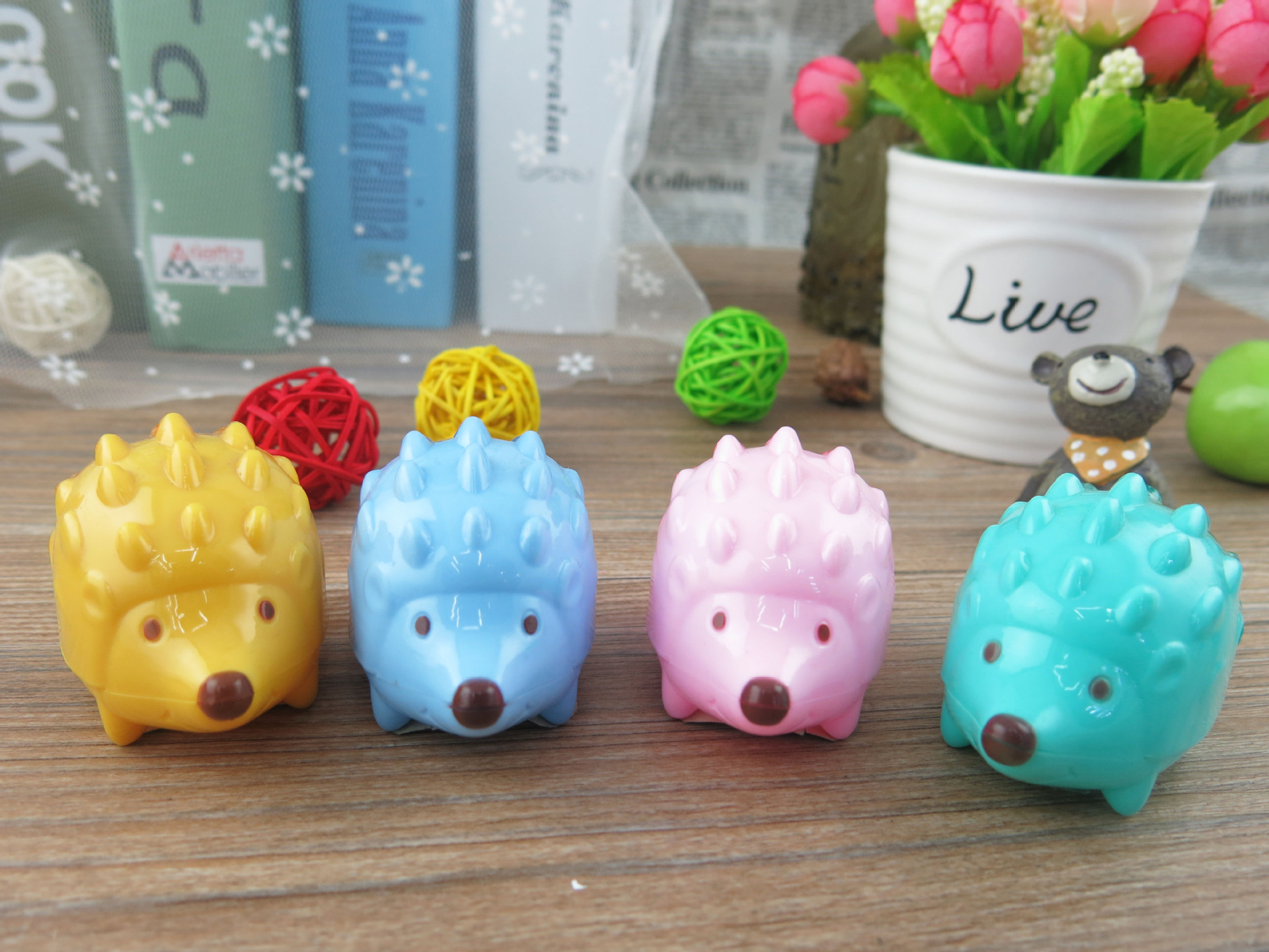 Fulejia Korean version hedgehog pencil sharpeners, creative and cute cartoon animals, self-produced and self-sold, student prizes wholesale