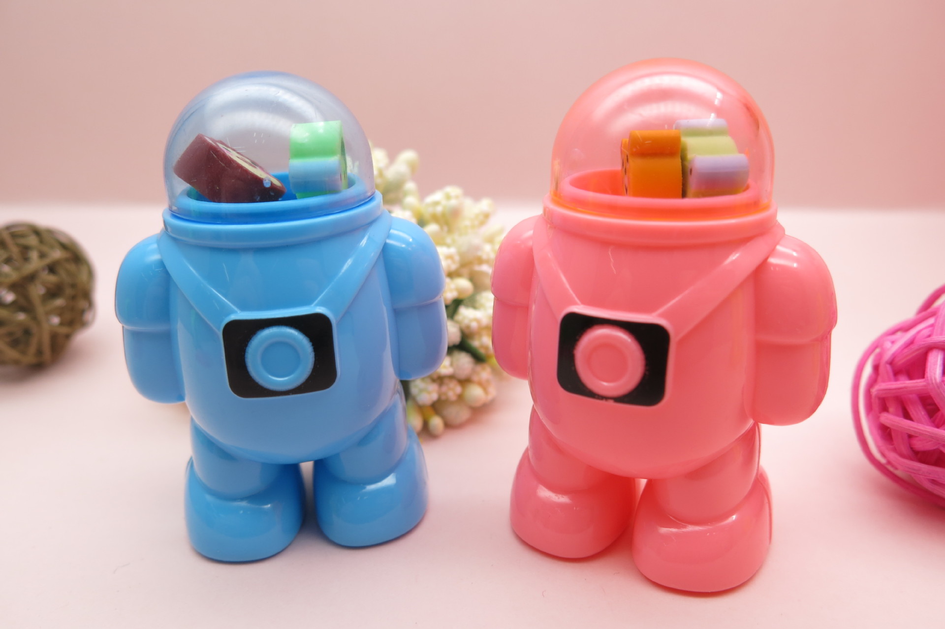 Fulejia Factory direct sales: Astronaut with eraser, single-hole creative pencil sharpener, pencil sharpener, student stationery