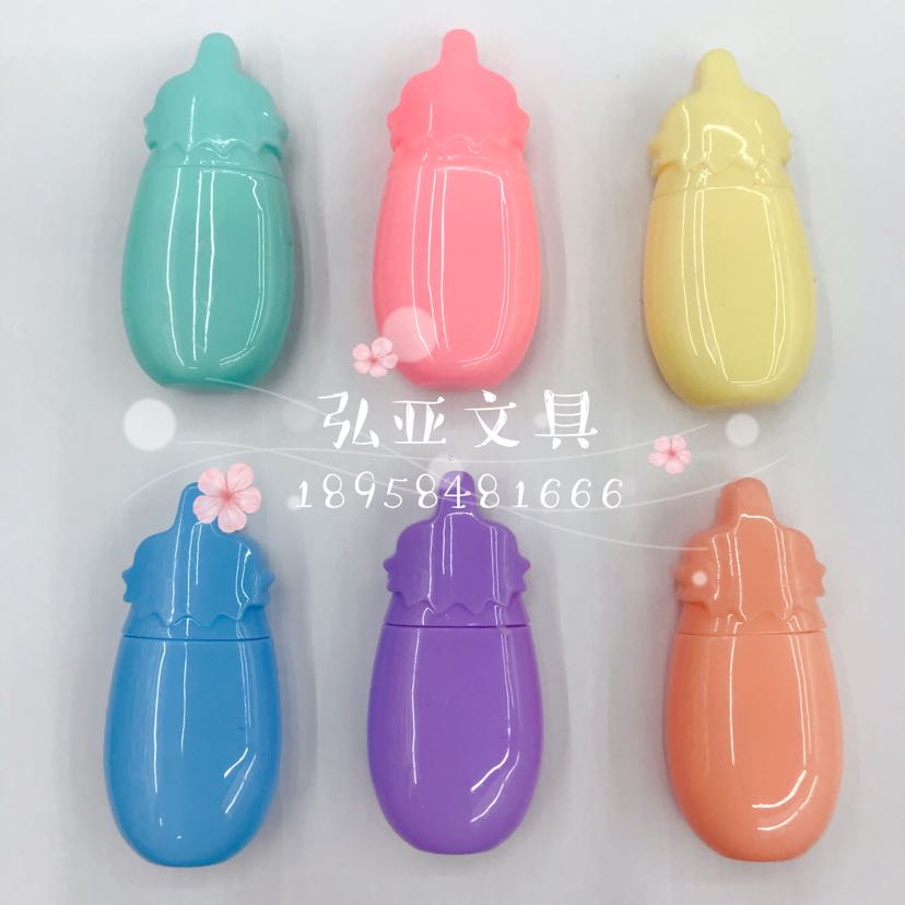 Eggplant highlighter Candy Highlighter Mini Highlighter 6 color watercolor pens