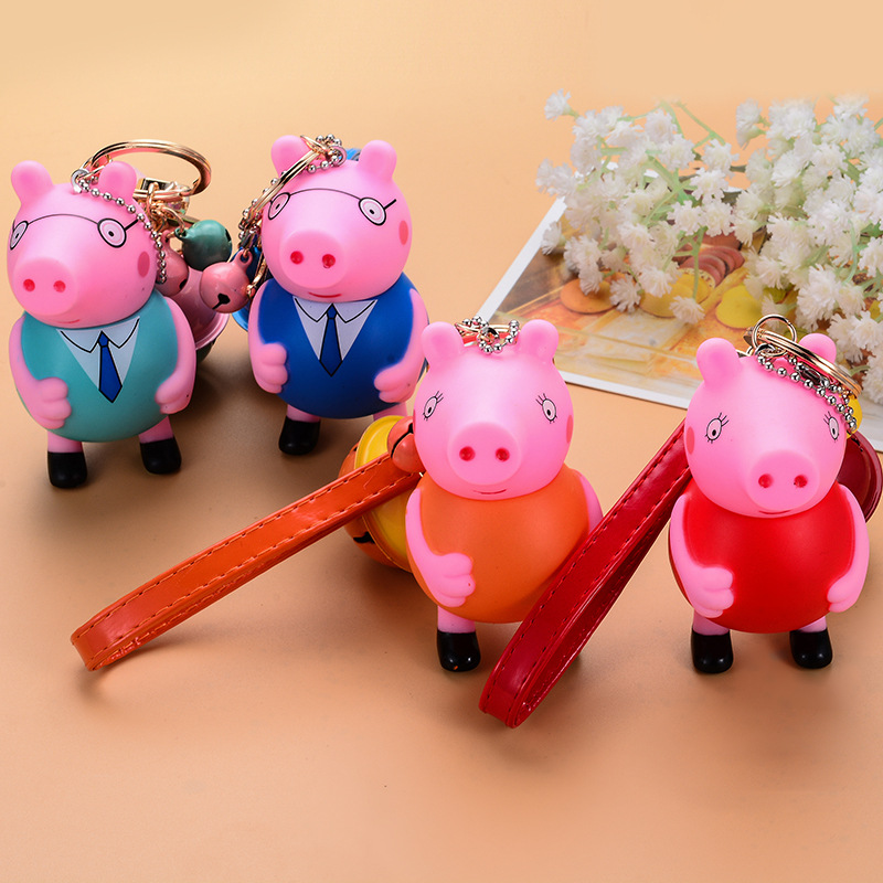 汽车钥匙扣 小猪猪钥匙扣金属 编织绳钥匙链挂件 活动小礼品批发产品图