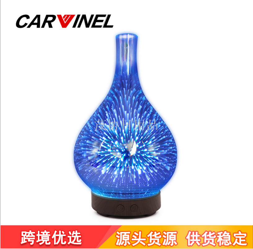 七彩LED渐变色香熏加湿器创意夜灯3D玻璃烟花香薰机仅供外贸外销仅供外贸外销仅供外贸外销