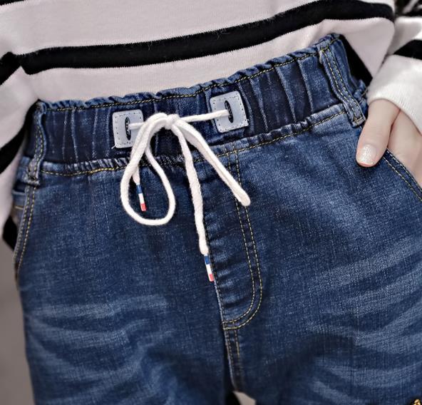 an-sj's new slimming stretch tight-waisted denim skinny pants for women Specification image