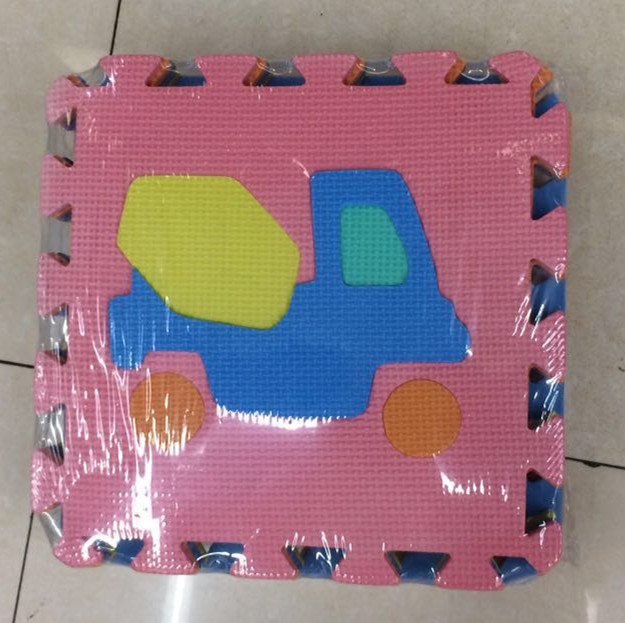 Small-sized EVA puzzle Alphanumeric animal traffic fruit pattern educational children's puzzle floor mat 0.8cm, 10-piece set 30*30cm Application Scenario