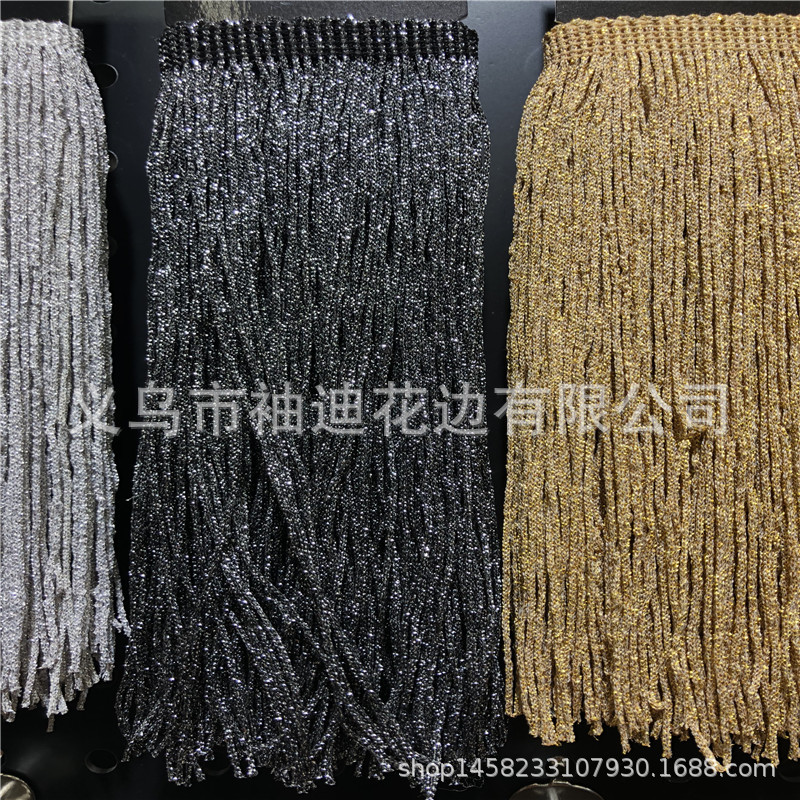 Manufacturers Direct Supply Quality 20Cm Gold And Silver Wire Material Row Stage Clothes Fringe Clothing Home Textile Accessories details Picture