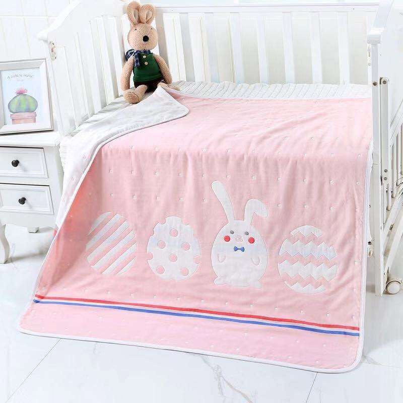 Six-layer jacquard gauze baby and children's colored cotton bath towel cover, super soft and independent pattern 2019 new style Specification image