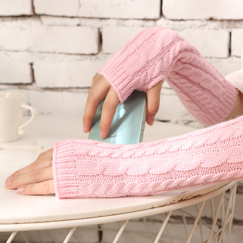 Creative gift manufacturers direct winter gloves thick warm hand guard lady knitting gloves Taobao a replacement hair thumbnail