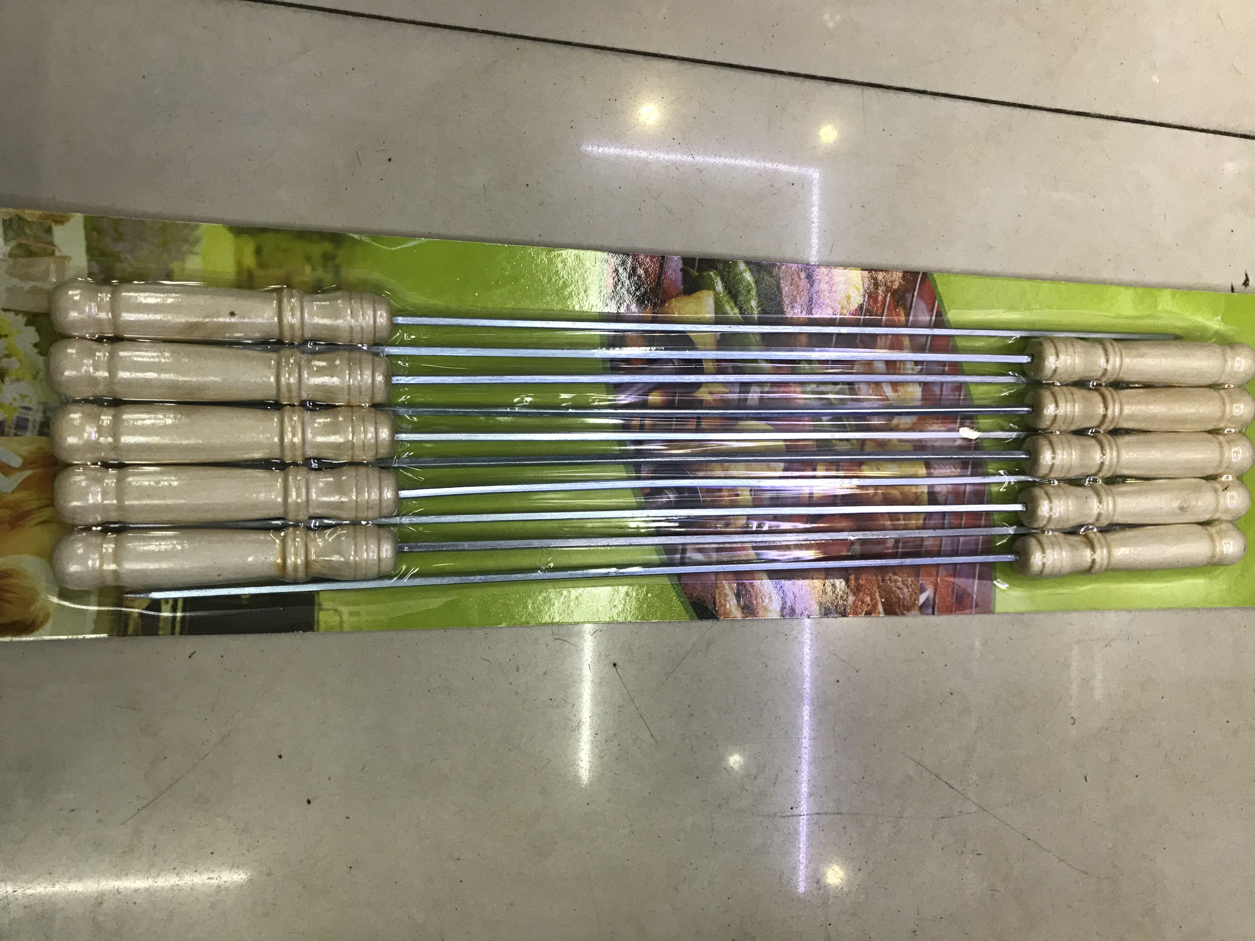 Barbecue wooden handle policy: 10 pieces details Picture