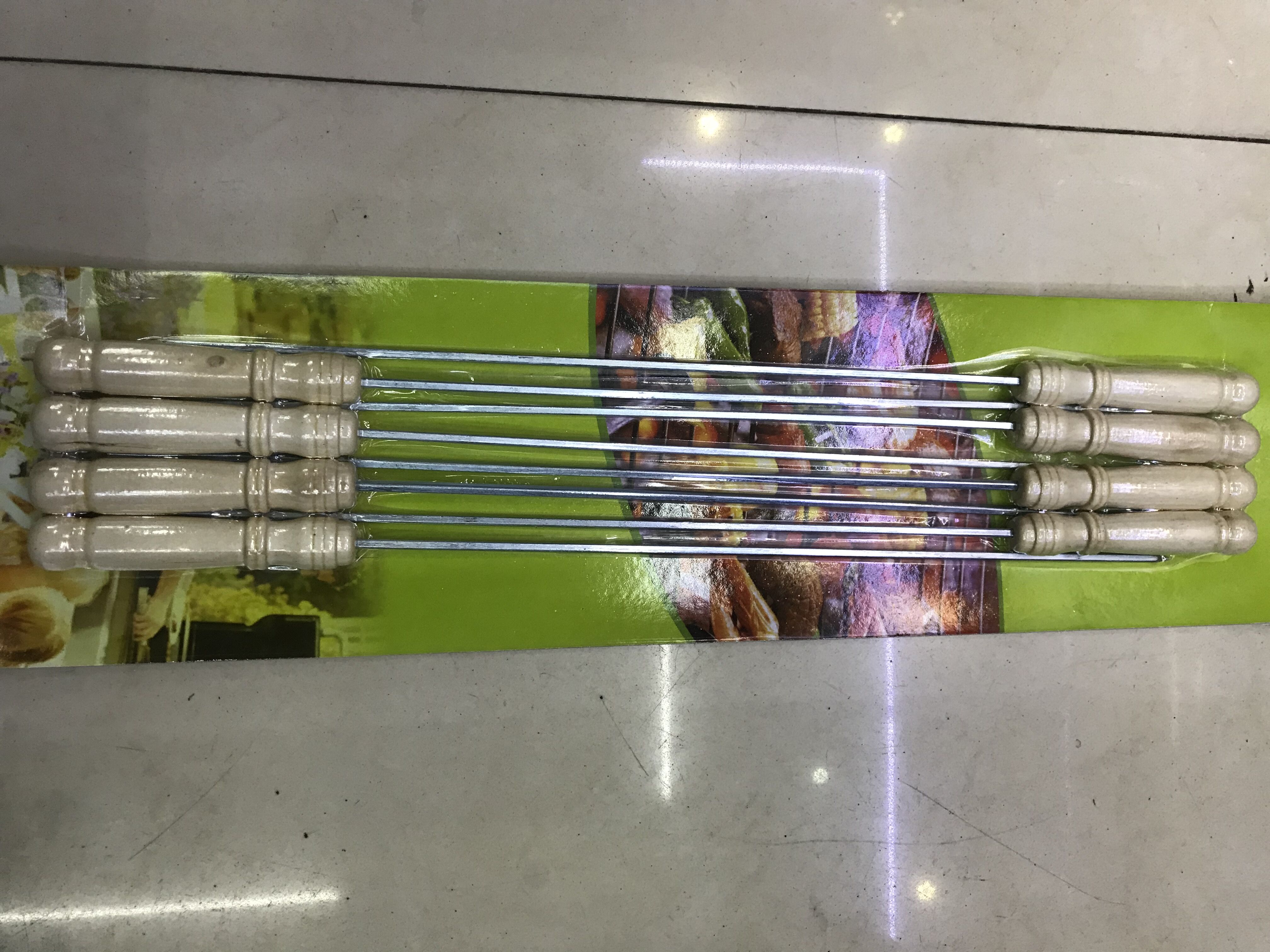 Barbecue wooden handle policy: 8 pieces details Picture