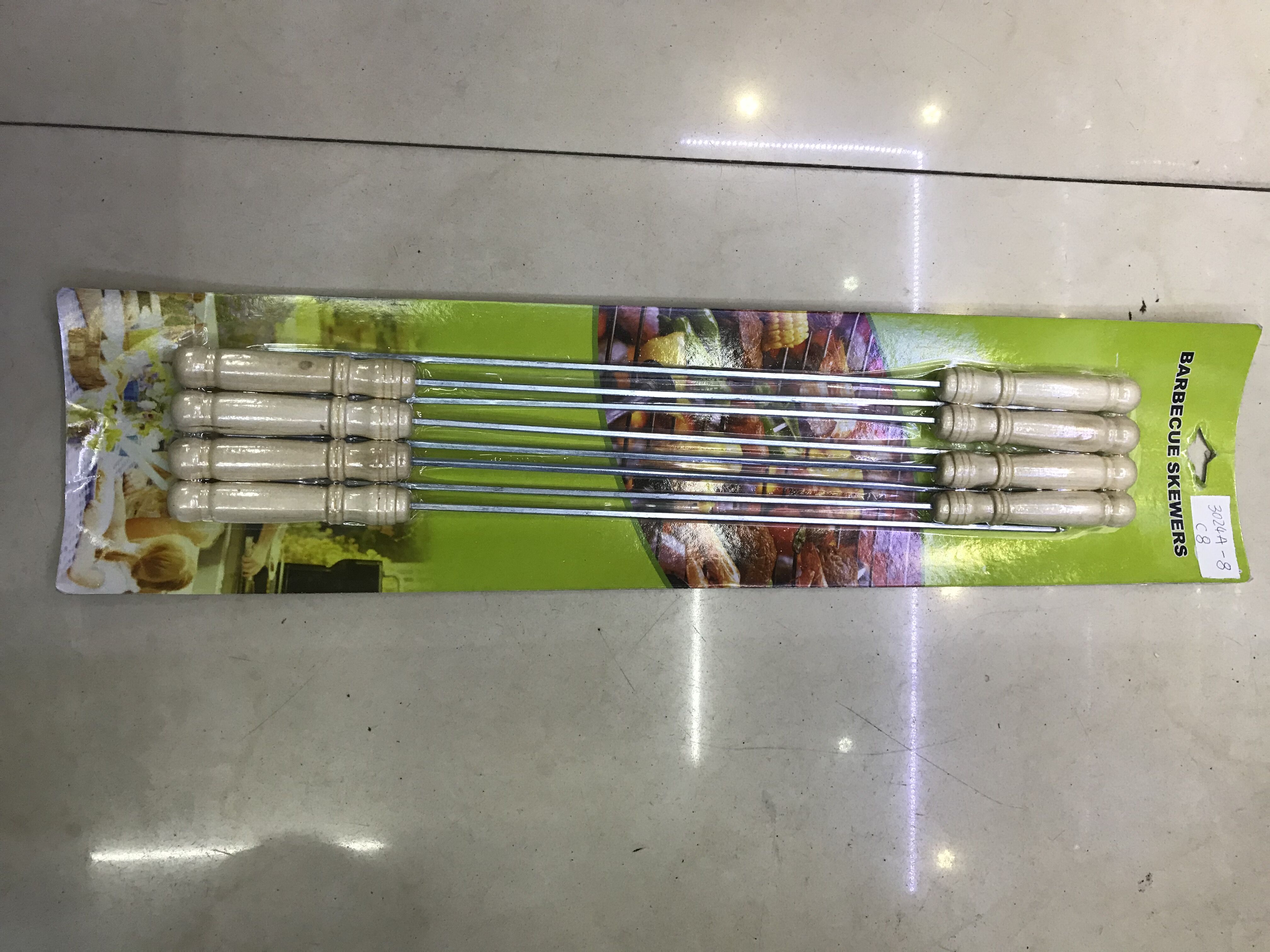 Barbecue wooden handle policy: 8 pieces