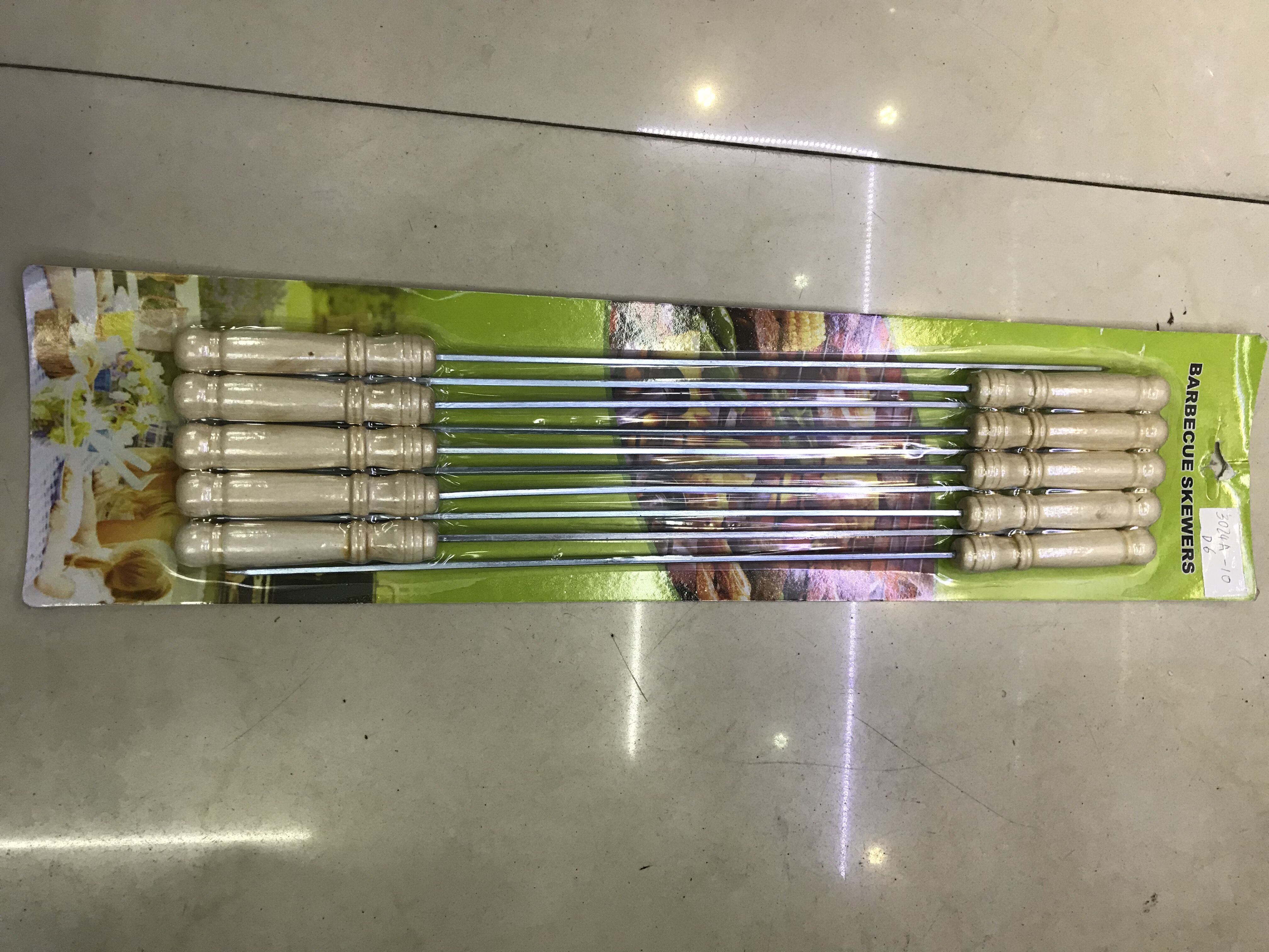 Barbecue wooden handle policy: 10 pieces