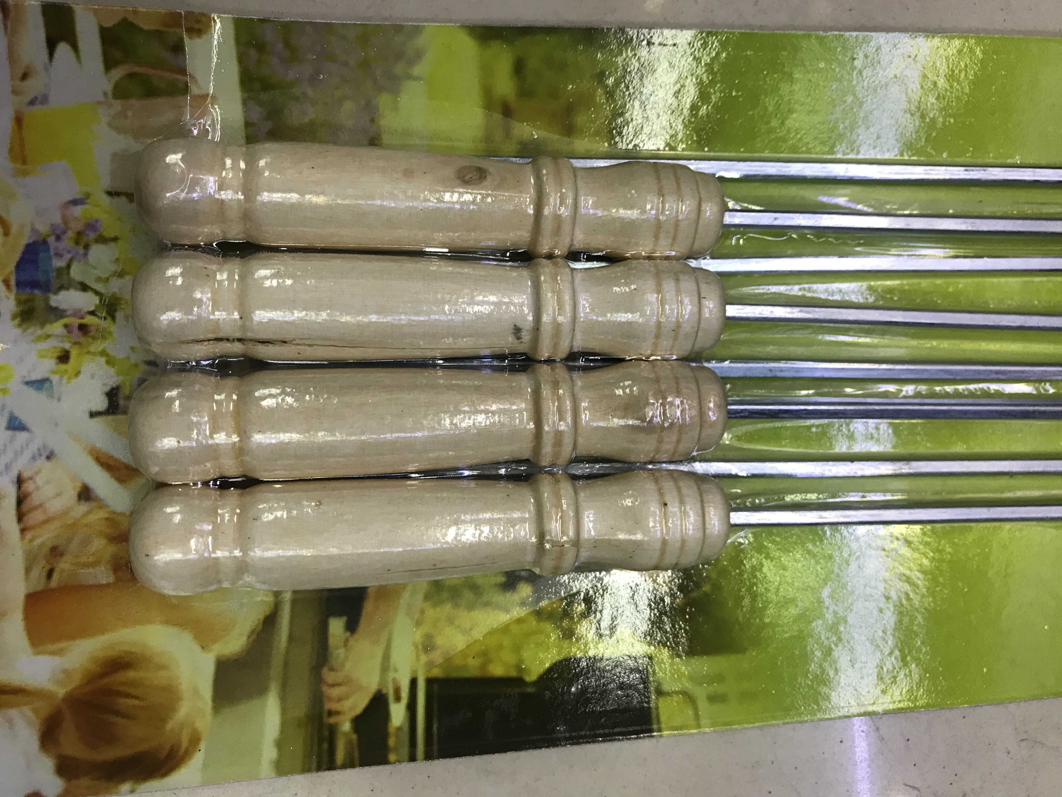 Barbecue wooden handle policy: 8 pieces Specification image