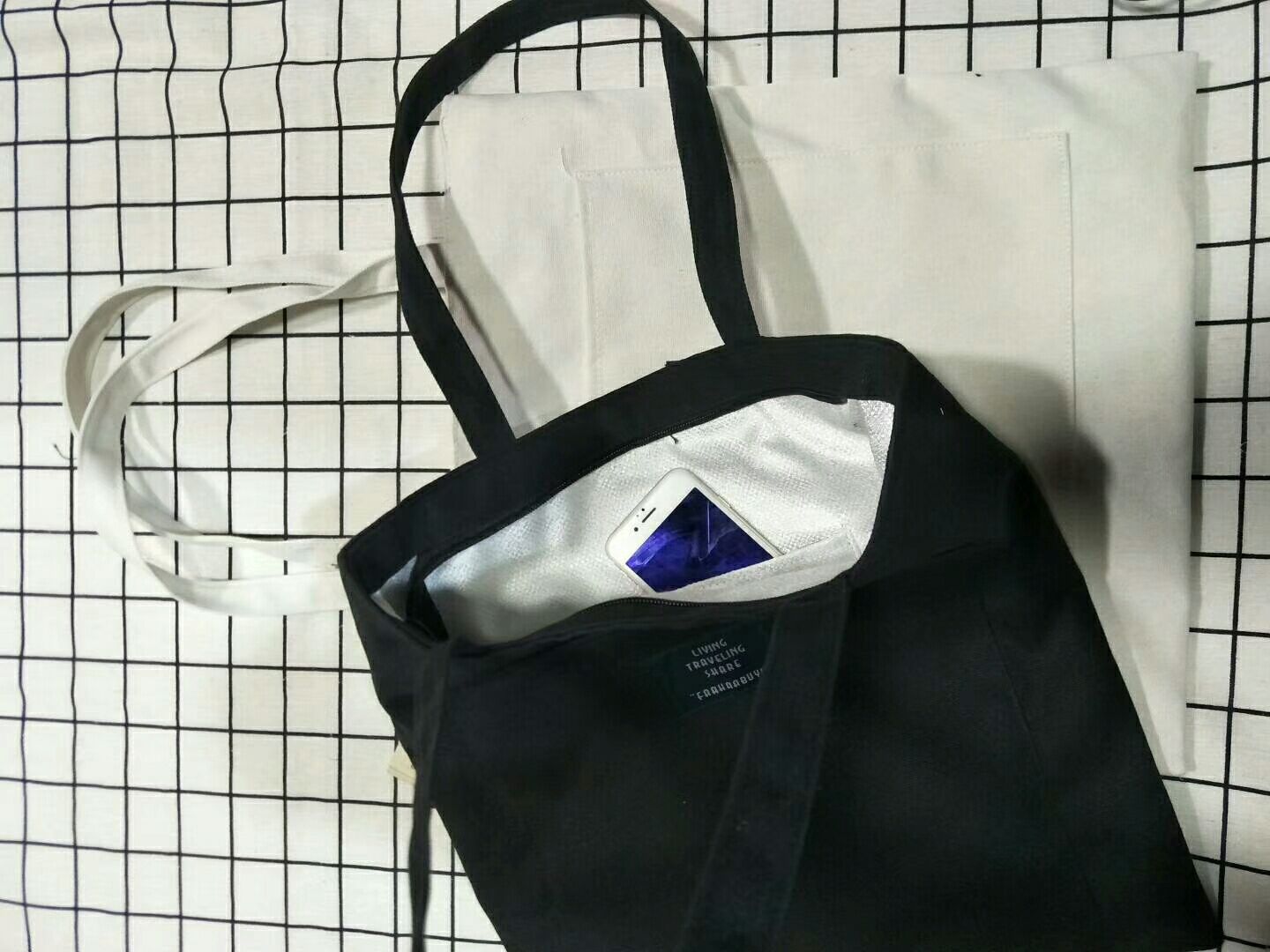 新款单肩帆布包