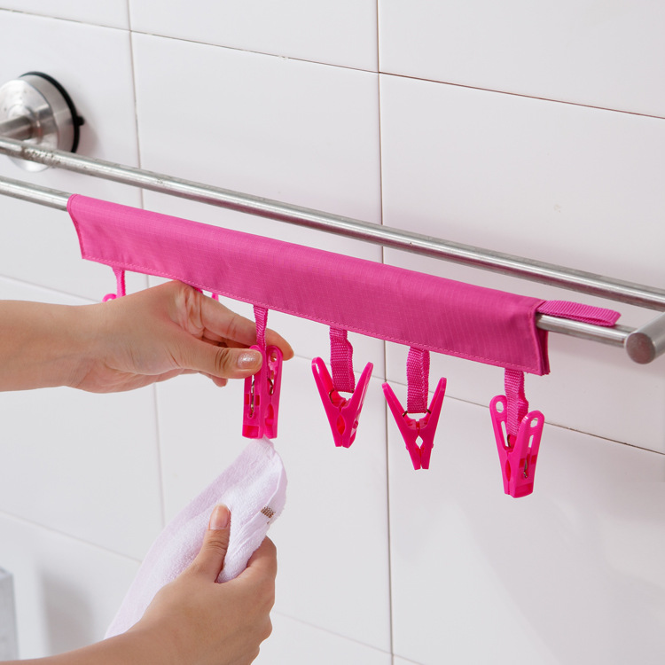 Portable Fabric Hangers Collapsible Hangers Bathroom Hangers Clothing Clamps Wholesale