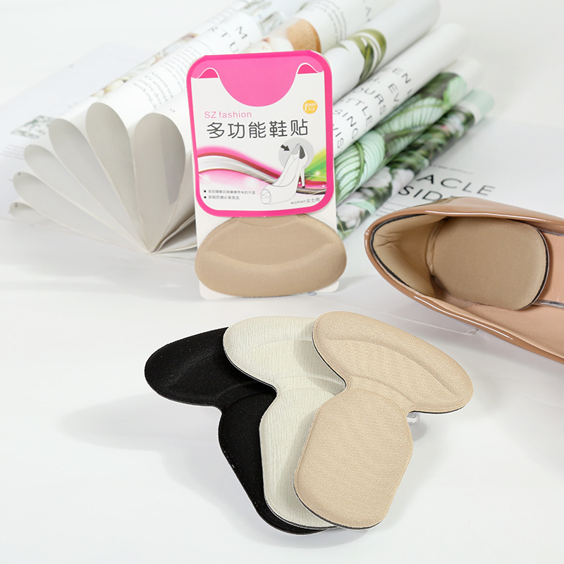 The heel of the two-in-one thickened anti-rubbing and anti-sticking silicone high heels with a half-size pad for foot protection details Picture