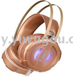 High quality game music headphones V3 glow Chinese red, Tuhao gold