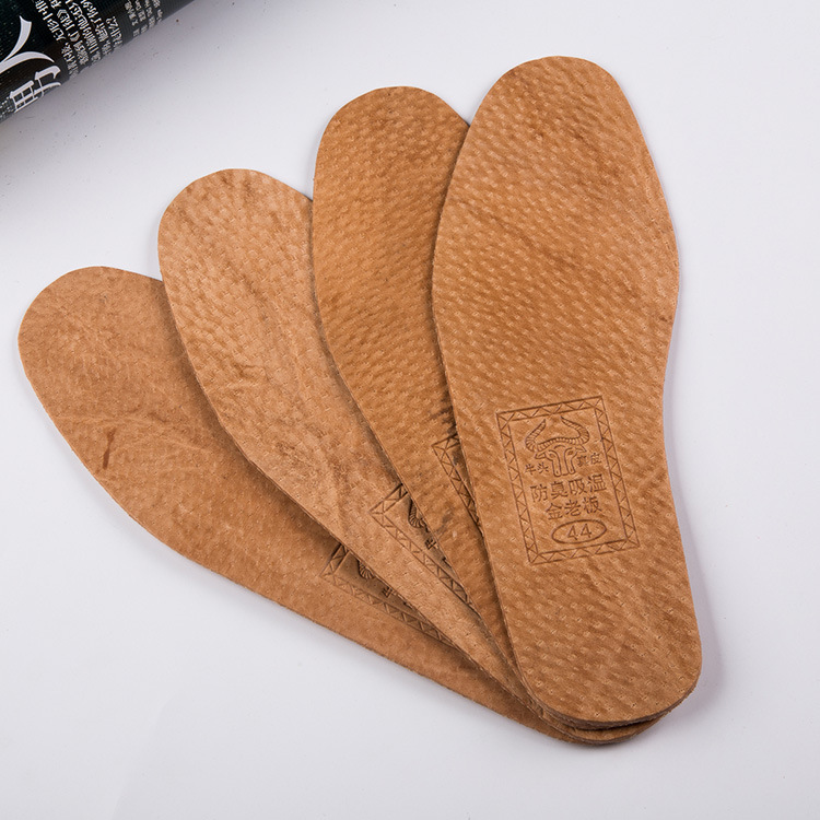 Wholesale cowhide insoles, anti-odor insoles, casual, breathable, absorbent, anti-slip, durable, and can be trimmed. Men's and women's military training leather insoles Specification image